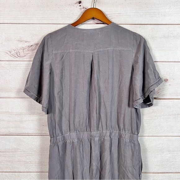 Anthropologie Cloth & Stone Medium Gulpiyuri Jumpsuit Flutter Sleeve - Picture 9 of 12